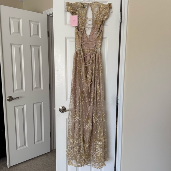 NWT Hello Molly Gold on the Ceiling Maxi Dress - Picture 5 of 8